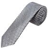 Silver Diamond Neat Skinny Men's Tie and Pocket Square Set