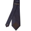Plain Navy Blue Satin Classic Men's Tie and Pocket Square Set
