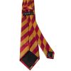 Red and Gold Striped Classic Men's Tie and Pocket Square Set