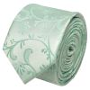 Mint Green Floral Skinny Boys Tie