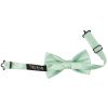 Pre Tied Moss Green Satin Silk Boys Bow Tie Age 8-11