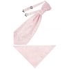 Blush Pink Floral Men's Cravat Tie and Pocket Square Set