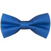 Pre Tied Electric Blue Boys Bow Tie and Pocket Square Set Age 4-7
