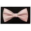 Plain Rose Gold Textured Silk Mens Bow Tie