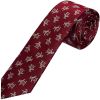 Burgundy Logo Skinny Men's Silk Tie