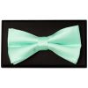 Plain Mint Green Handmade Mens Bow Tie
