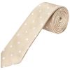 Champagne Large White Spot Skinny Men's Tie