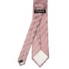 Mens Rose Gold Textured Stripe Silk Classic Tie Pocket Square and Cufflinks Box Set