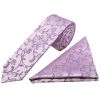Cadbury Purple Floral Skinny Boys Tie and Pocket Square Set