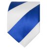 Blue and White Striped Skinny Boys Football Tie