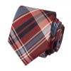 Burgundy Check Silk Skinny Men's Tie