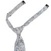 Pre Tied Silver and Blue Paisley Boys Tie Age 4-7