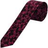 Black with Fuchsia Floral Skinny Boys Tie