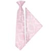 Pre Tied Light Dusty Pink Paisley Boys Tie and Pocket Square Set Age 4-7
