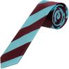 Claret and Blue Striped Skinny Boys Tie