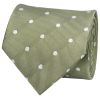 Khaki Green Large White Spot Classic Men's Tie